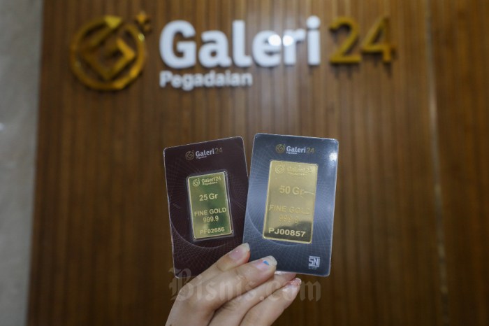 Harga Emas 24 Karat Antam dan UBS Kompak Naik
