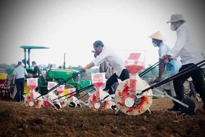 Presiden Joko Widodo Tanam Jagung di Jeneponto, Pakai Corn Planter dan ... Panen Jagung Serentak, Prabowo Pakai Traktor Modern