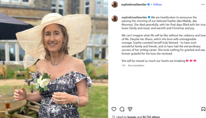 Penyakit Sophie Kinsella Fakta Kanker Otak yang Merenggut Nyawa Penulis Shopaholic