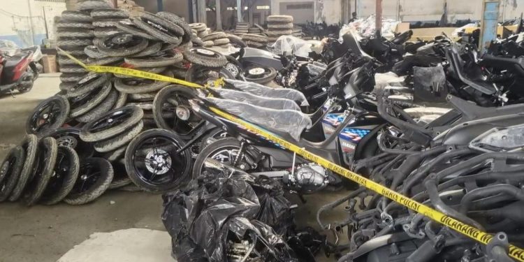 Penemuan Gudang Penadah 1494 Motor Hasil Kejahatan untuk Ekspor