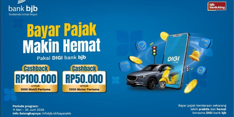 Promo Cashback Pajak Kendaraan lewat DIGI dari bank bjb