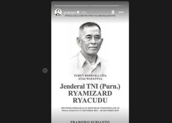 Ryamizard Ryacudu Wafat, Prabowo Ungkapkan Rasa Duka Cita