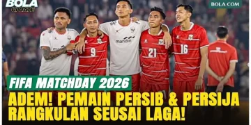 Pemain Persib dan Persija Kompak Menyanyikan Tanah Airku Setelah Pertandingan