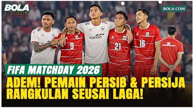 Pemain Persib dan Persija Kompak Menyanyikan Tanah Airku Setelah Pertandingan