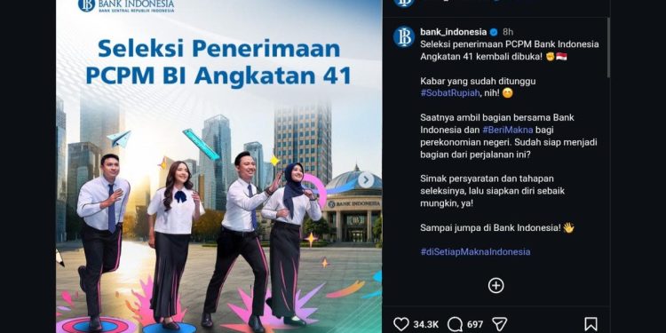 Lowongan Kerja di Bank Indonesia Dibuka 9 Agustus 2026, Cek Syaratnya