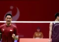 Pertandingan Final Tim Putra Indonesia melawan China