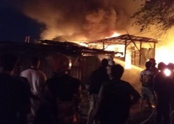 Bedeng dan Gudang Rongsokan di Denpasar Terbakar Senin Malam