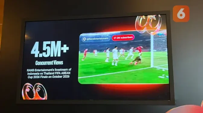 Streaming Langsung Final ASEAN Cup 2026 di YouTube Raih 4,5 Juta Penonton