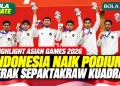 Pengalungan Medali Sepaktakraw Kuadran Putra Indonesia di Asian Games 2026
