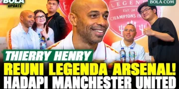 Thierry Henry Semangat Reuni Legenda Arsenal, Bertemu Manchester United di Jakarta