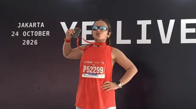Amel Carla Selesaikan 10K di JRF 2026, Mengaku Masih Ingin Tidur Lebih Lama