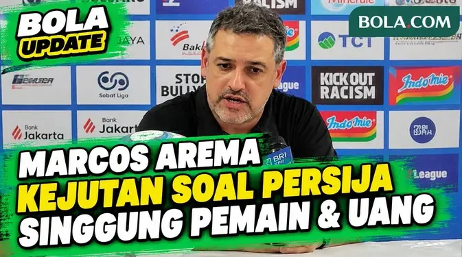 Kejutan! Pengakuan Pelatih Arema Marcos Santos Tentang Persija dan Investasi Pemainnya