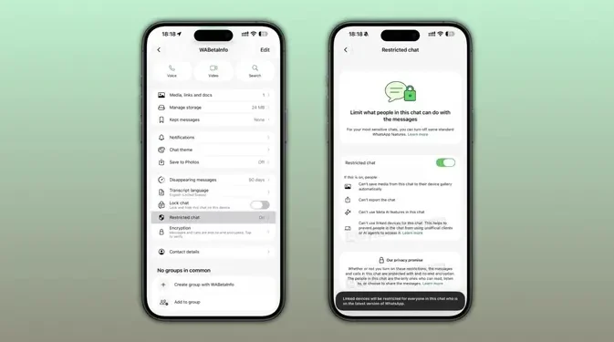 Uji Restricted Chat WhatsApp untuk Cegah AI Menyadap Isi Pesan dan Cara Kerjanya